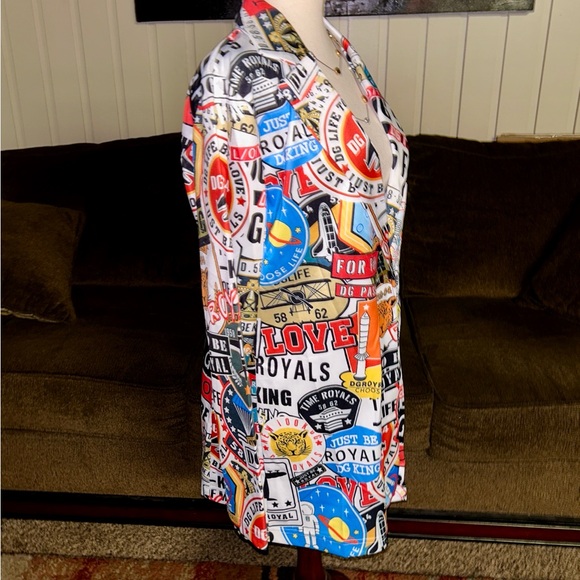 Charlie Charlie Charlotte • Large • Graffiti Travel Print • Multi-Colors Blazer - Picture 10 of 16